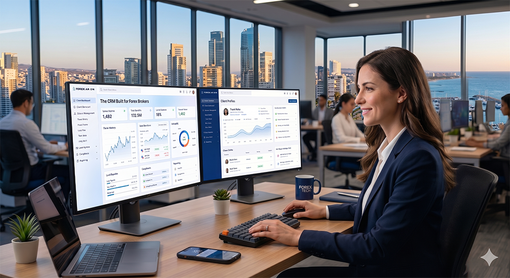 CloudTech CRM dashboard for Forex brokers